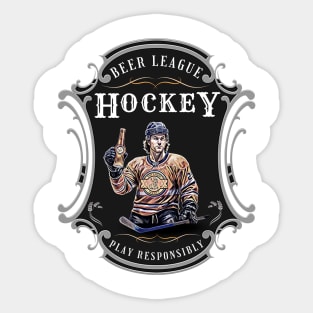 Hockey Play Responsibly Sticker